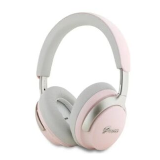 Guess headphones  Bluetooth ANCENC pink DB Metal Script Logo