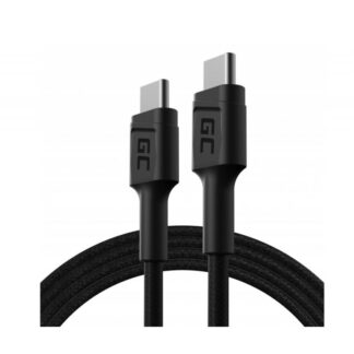 GreenCell USB kabel Green Cell typu C 1,2 m, černý, rychlé nabíjení Power Delivery (60W), Ultra Charge, QC 3.0
