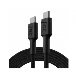 GreenCell USB kabel Green Cell typu C 2 m, černý, rychlé nabíjení Power Delivery (60W), Ultra Charge, QC 3.0