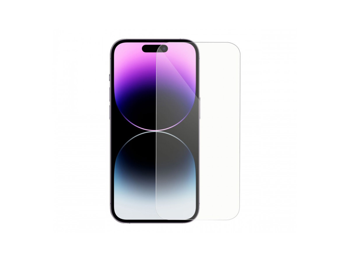 Tvrzené sklo DeTech pro iPhone 14, 0,3 mm, Průhledné