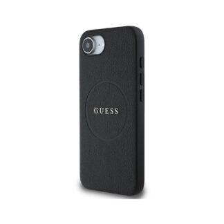 Guess PU Classic Logo MagSafe Zadní Kryt pro iPhone 16e Černá