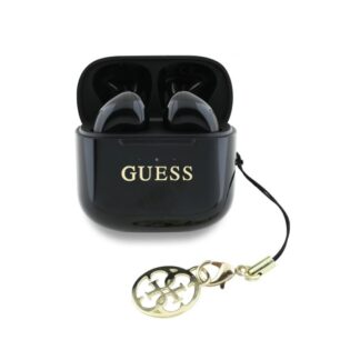 Guess Classic Logo Charm TWS Bezdrátová Sluchátka Černá