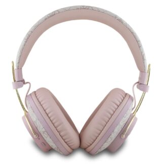 Guess PU 4G Metal Logo ENC Bezdrátová Sluchátka Růžová