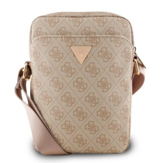 Guess PU 4G Triangle Logo Taška 8" Růžová