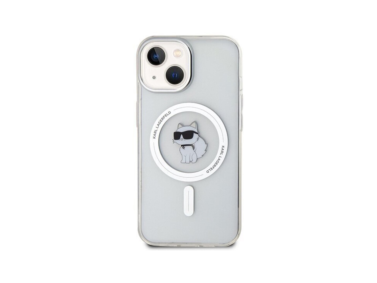 Karl Lagerfeld IML Choupette MagSafe Zadní Kryt pro iPhone 15 Průhledná