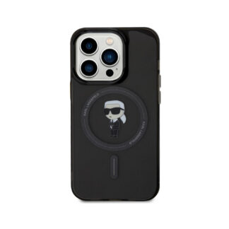 Karl Lagerfeld IML Ikonik MagSafe Zadní Kryt pro iPhone 15 Pro Černá
