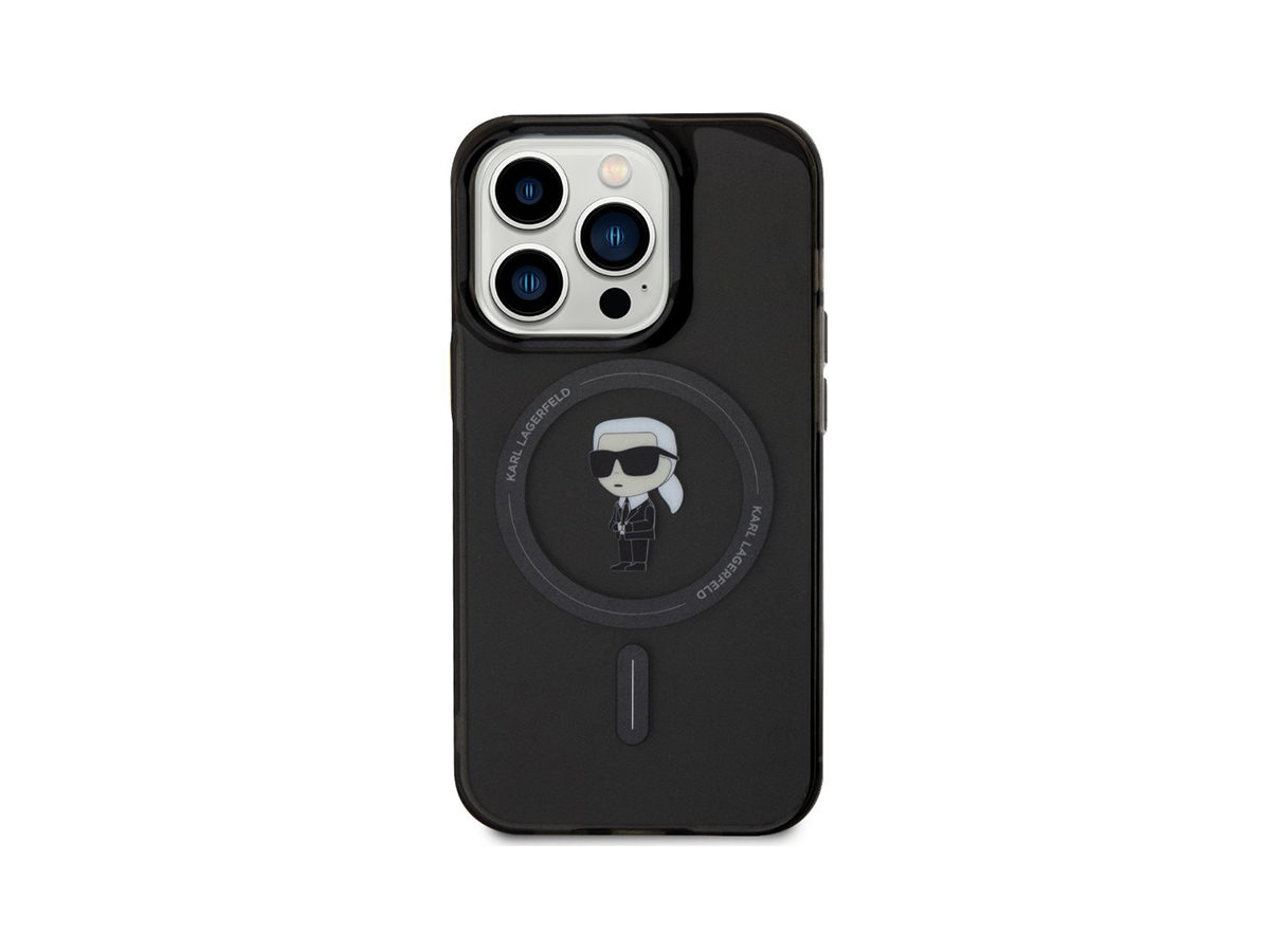 Karl Lagerfeld IML Ikonik MagSafe Zadní Kryt pro iPhone 15 Pro Černá