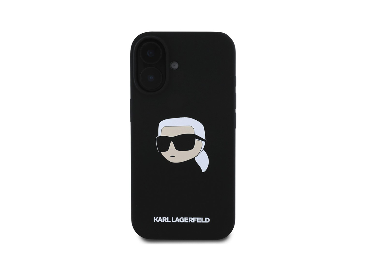 Karl Lagerfeld Liquid Silicone Karl Head MagSafe Zadní Kryt pro iPhone 16 Černá