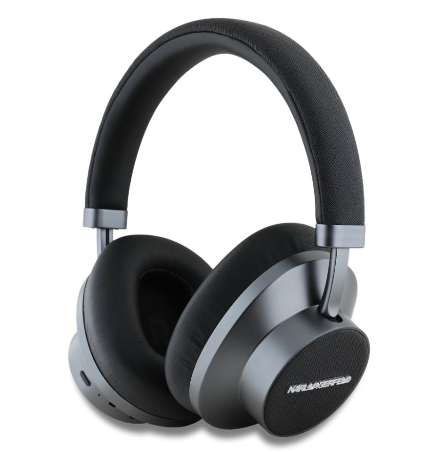 Karl Lagerfeld Saffiano Metal Logo ANC/ENC Bezdrátová Sluchátka Černá