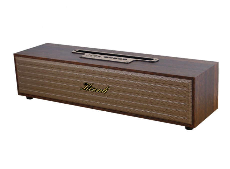 Reproduktor Kisonli G11A, Bluetooth, USB, SD, AUX, FM – hnědá