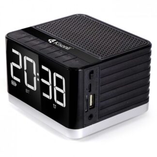 Reproduktor Kisonli G8, Bluetooth, Hodiny, USB, SD, FM, AUX, RGB – černá