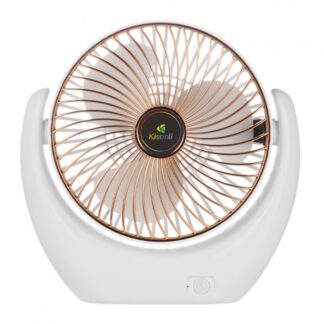 Přenosný ventilátor Kisonli F105, 2000mAh – bílá/zlatá