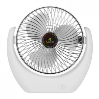 Přenosný ventilátor Kisonli F105, 2000mAh – bílá/stříbrná
