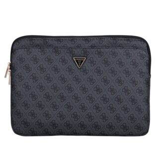 Guess PU 4G Triangle Logo Obal pro Notebook 14" - černá