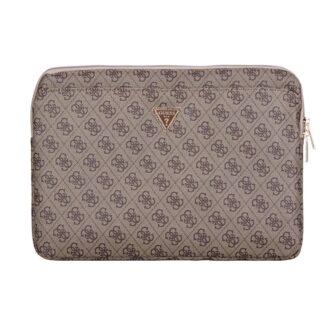 Guess PU 4G Triangle Logo Obal pro Notebook 14" - hnědá