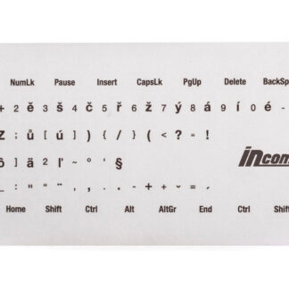 High Quality Přelepky na klávesnici - černý text, průhl. pozadí