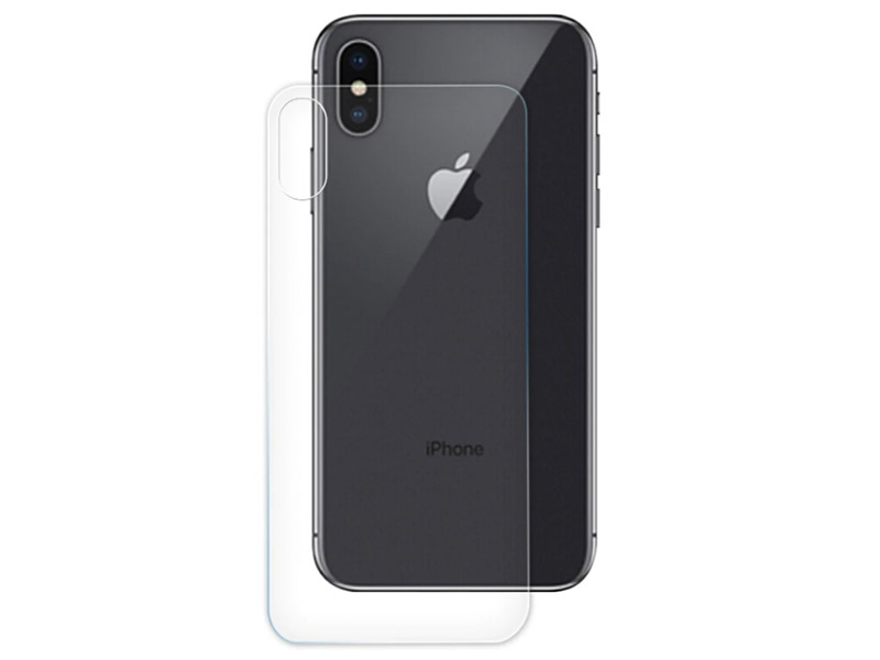 DeTech Zadní ochranné sklo pro Apple iPhone X - Průhledné