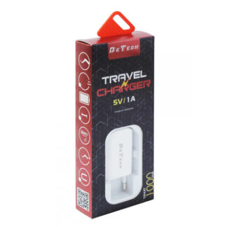 DeTech USB cestovní adaptér 5V/1A s kabelem (USB-C)