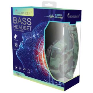 DeTech Drátový headset AK47 s mikrofonem - camo