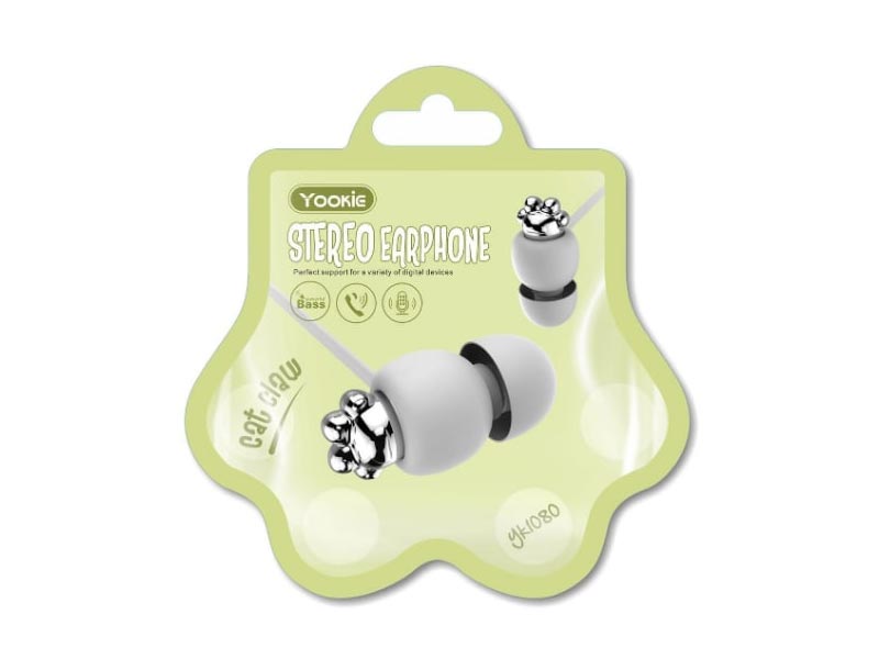DeTech Sluchátka s mikrofonem Yookie YK1080 - bílé