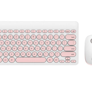 DeTech Set klávesnice s myší IK6620 EN - růžová