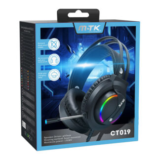 Herní sluchátka Moveteck CT019 - RGB - černá
