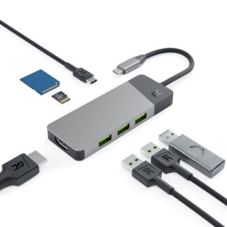 HUBGC01 GreenCell dokovací stanice USB-C 7v1