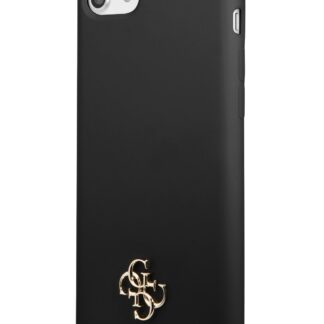 Guess 4G Silicone Metal Logo Zadní Kryt pro iPhone 7/8/SE2020/SE2022 Black