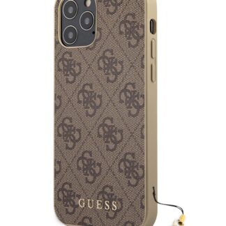 Guess 4G Charms Zadní Kryt pro iPhone 12 Pro Max 6.7 Brown