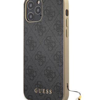 Guess 4G Charms Zadní Kryt pro iPhone 12/12 Pro 6.1 Grey