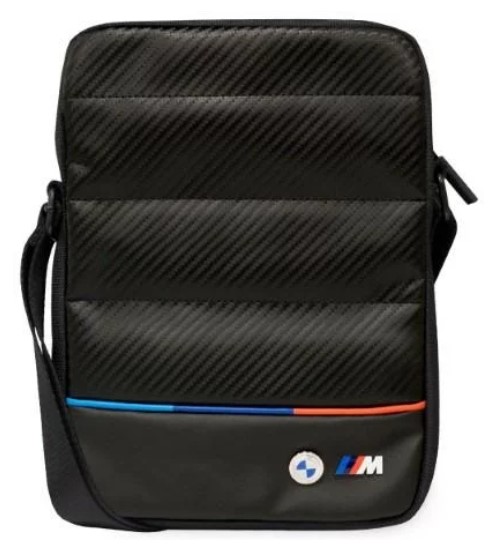 BMW Tricolor Carbon Tablet Bag 10" Black