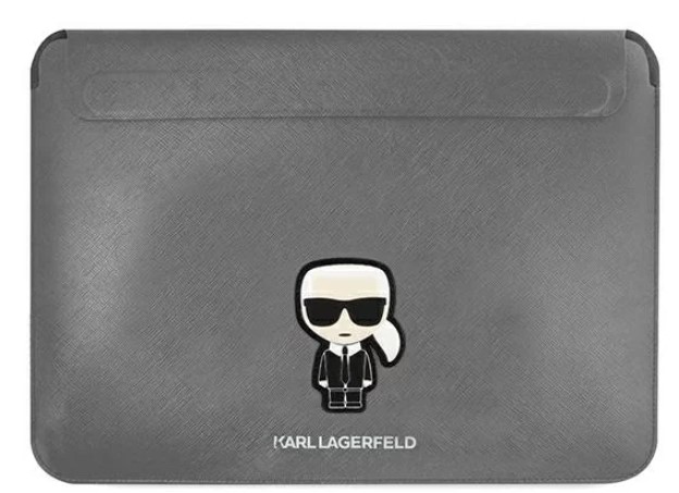 Karl Lagerfeld Saffiano Ikonik Computer pouzdro 16" Silver