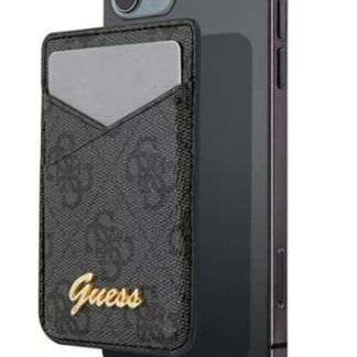 Guess 4G Magnetic Cardslot Triangle Logo šedá