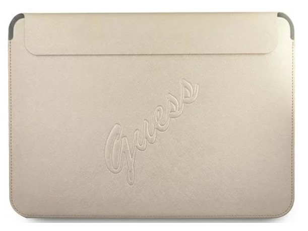 Guess PU pouzdro na počítač Saffiano 13" světle zlaté