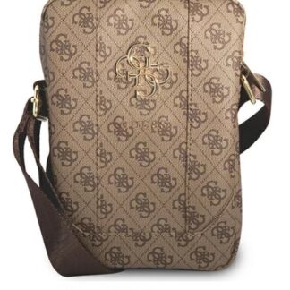 Guess pouzdro 8" hnědé 4G velké kovové logo