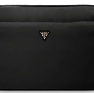 Guess pouzdro 13" černé nylonové trojúhelníkové logo