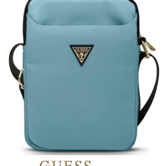 Guess pouzdro 10" modré nylonové trojúhelníkové logo