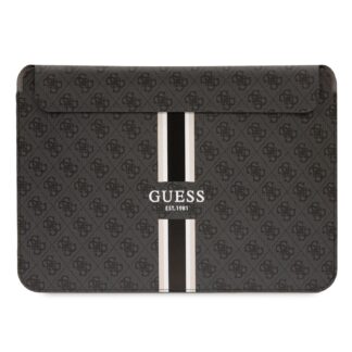 Guess PU 4G Printed Stripes Computer Sleeve 16" černý