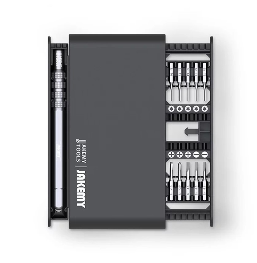 DeTech Jakemy JM-8170 sada šroubováků a bitů, 20 kusů, S2, černá