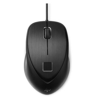 HP USB Drátová myš se čtečkou otisku prstů - černá