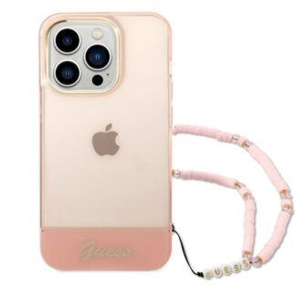 Guess Translucent Zadní Kryt s Poutkem pro iPhone 14 Pro