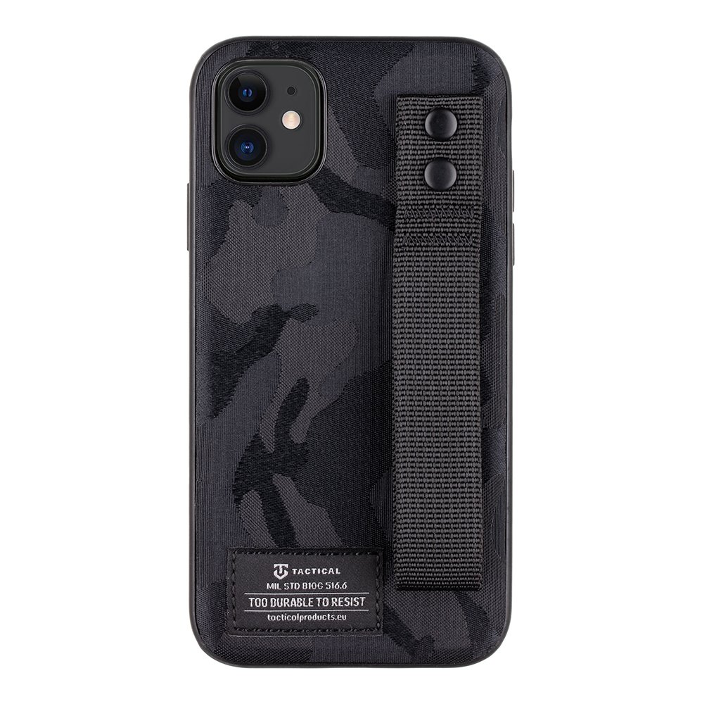 Tactical Camo Troop Drag Strap Kryt pro Apple iPhone 11 Black