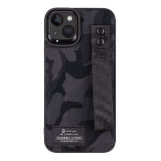 Tactical Camo Troop Drag Strap Kryt pro Apple iPhone 14 Plus Black