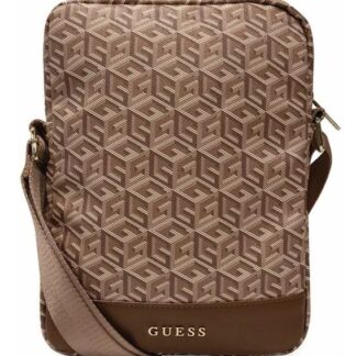 Guess Pouch 10" G Cube Stripe Brown
