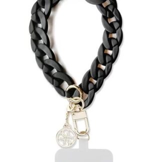 Guess Wrist Chain 4G Charm Strap Acrylic Black