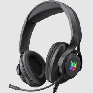 DeTech Herní sluchátka Onikuma X16, mikrofon a LED podsvícení, černá