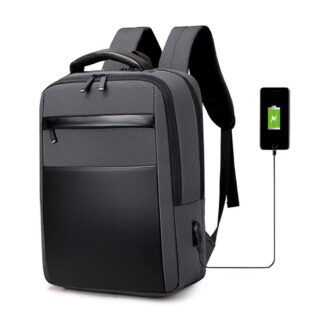 DeTech Batoh pro notebook Power Backpack BP-12, 15.6", šedá