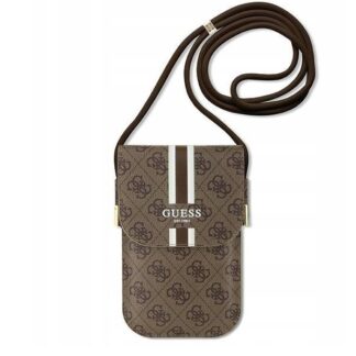 Guess 4G Stripes Phone Bag, hnědá