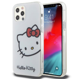 Hello Kitty IML Head Logo Zadní Kryt pro iPhone 12/12 Pro, bílá