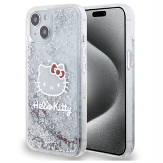 Hello Kitty Liquid Glitter Electroplating Head Logo Zadní Kryt pro iPhone 12/12 Pro, průhledná